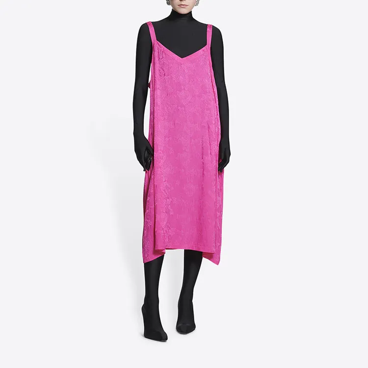 Balenciaga SS22 Sleeveless Dress Women's Pink-2