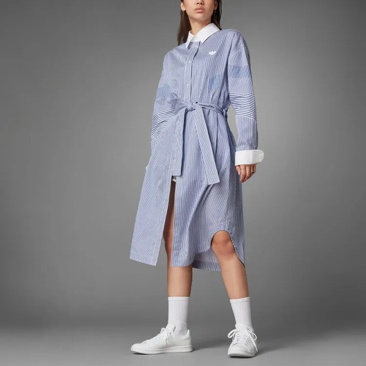 Adidas Originals Blue Version Collection Long Sleeved Dresses Women's Blue-1