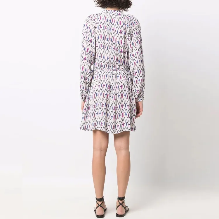 ISABEL MARANT Long Sleeved Dresses Women's Purple-3