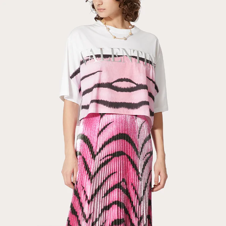 Valentino SS22 Crop Tops Women's Pink-1