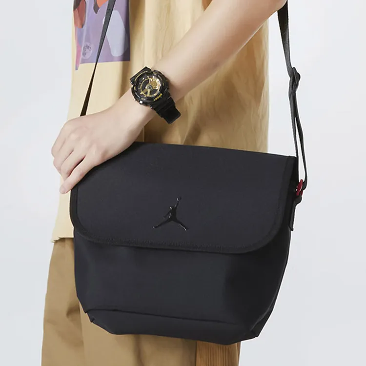 Jordan Polyester Portable Crossbody Bag, Shoulder Bag Unisex Black-4