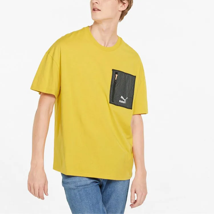 PUMA T Shirts Men Bamboo Yellow-3