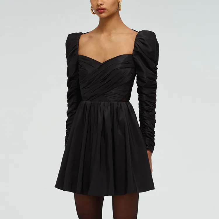 Self portrait SS22 Long Sleeved Dresses Women's Black-3