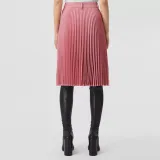 Burberry Pleated Panel Grain De Poudre Shorts 'Rosy Pink'