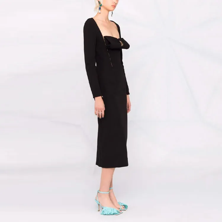 Jacquemus Long-Sleeved Dresses Women's Black-3
