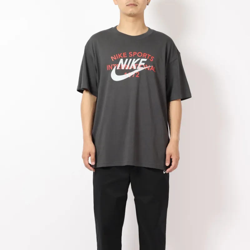 Nike Drop Shoulder Sleeve T-Shirt Men's Gray-2