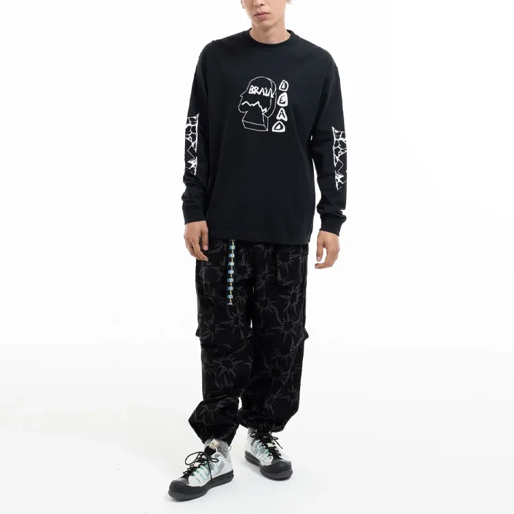 Brain Dead Trailhead Long Sleeve 'Washed Black'-2
