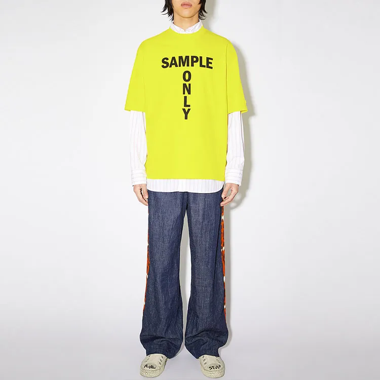 Acne Studios SS22 T Shirt Men's Yellow Green-1
