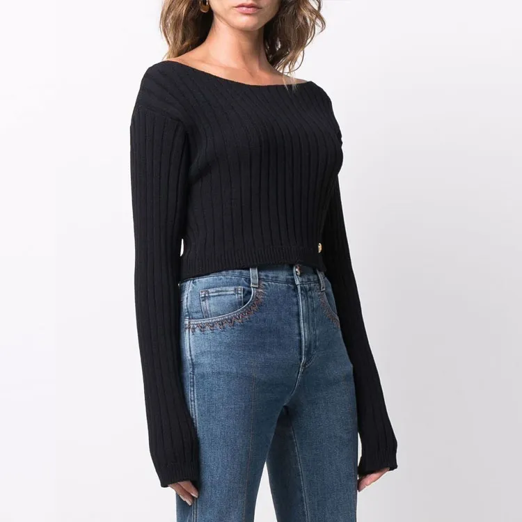 BALMAIN FW21 Slim Fit Sweater Women's Black-2
