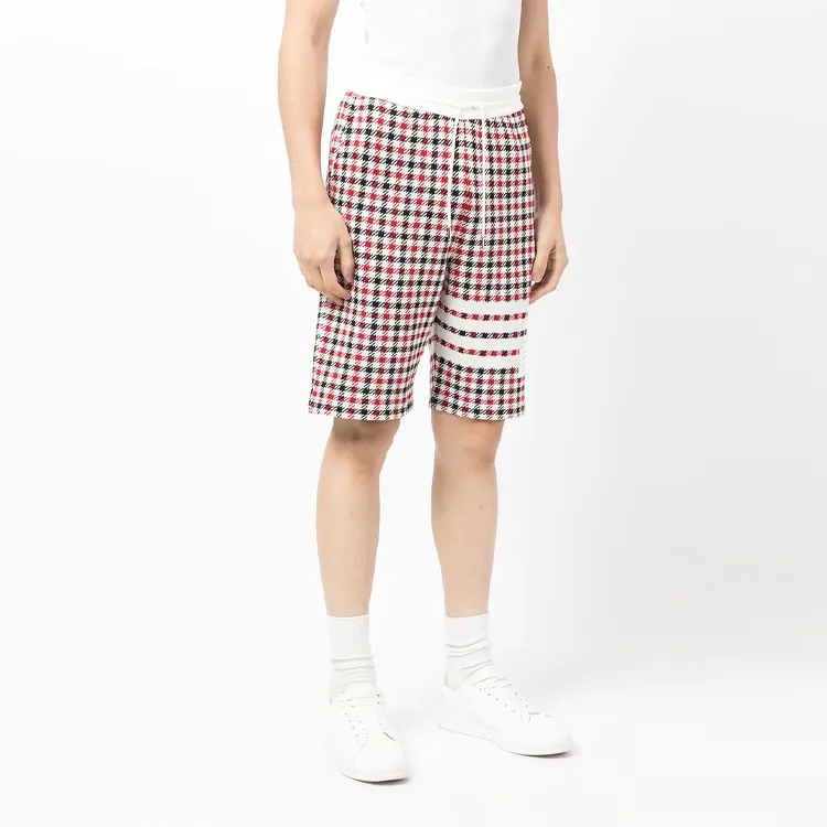 THOM BROWNE 4 Bar Stripe Checked Shorts-3