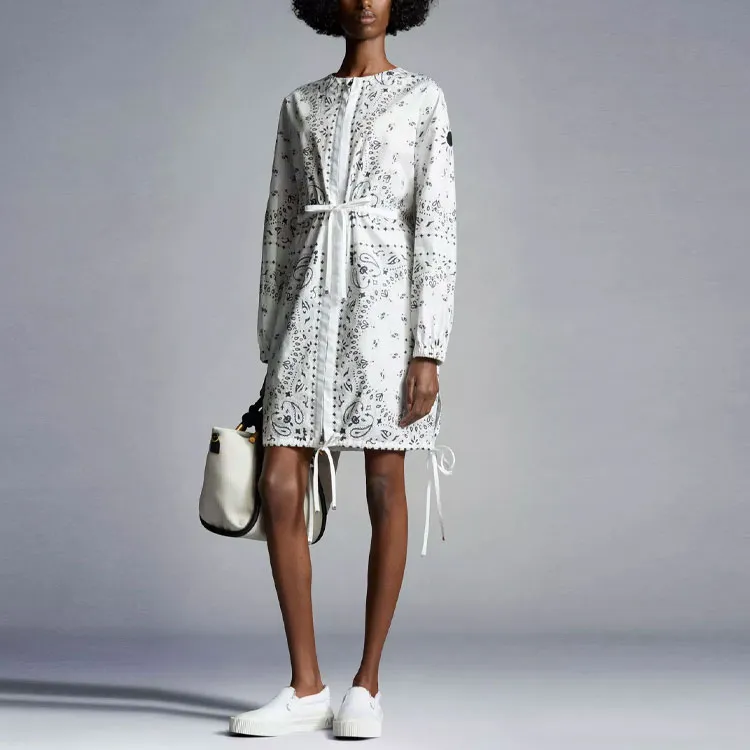 Moncler SS22 Long Sleeved Dresses Women's White-1