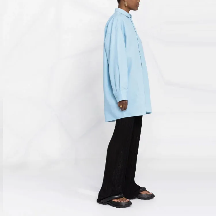 TOTEME Embroidered-logo Long Shirt-3