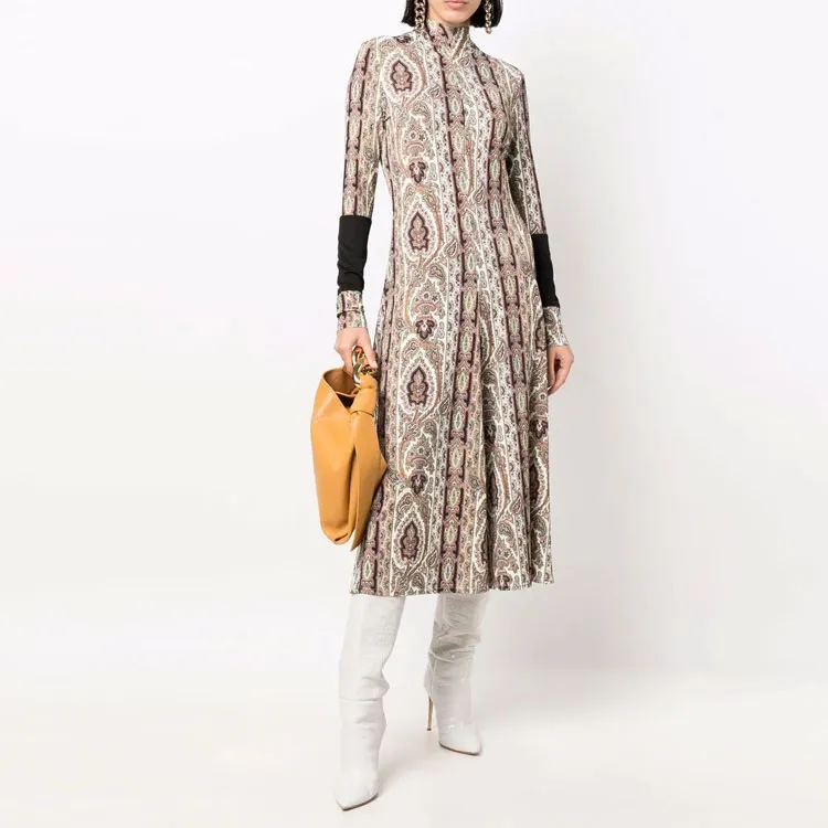 Paul Smith Long-Sleeved Dresses Women's Umber-2