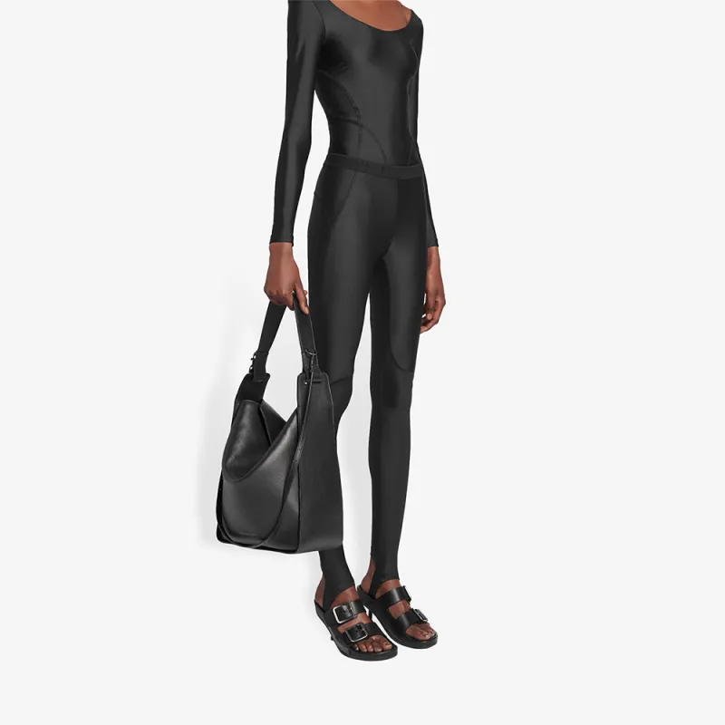 Balenciaga Cow Leather Shoulder Bag Women's Black-4