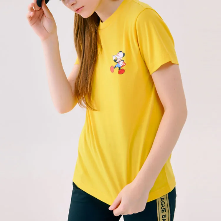 Disney X MLB X Disney T Shirts Unisex Yellow-3