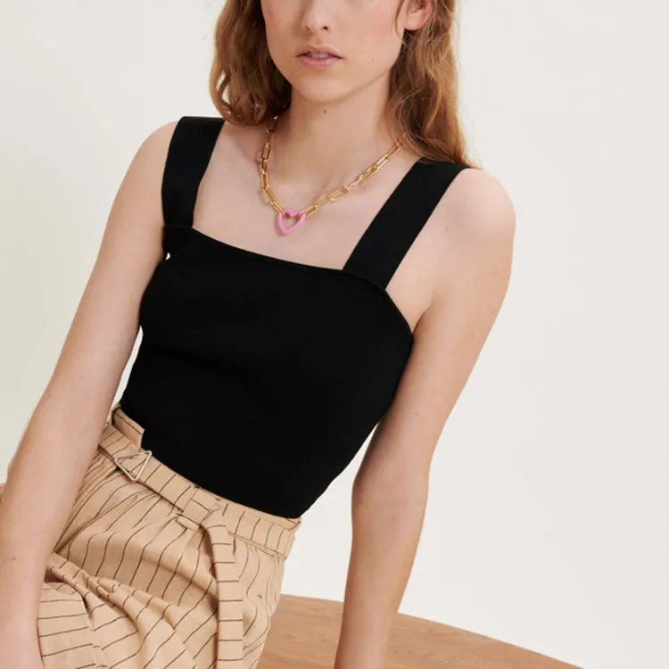Maje Knitted Crop Top-3