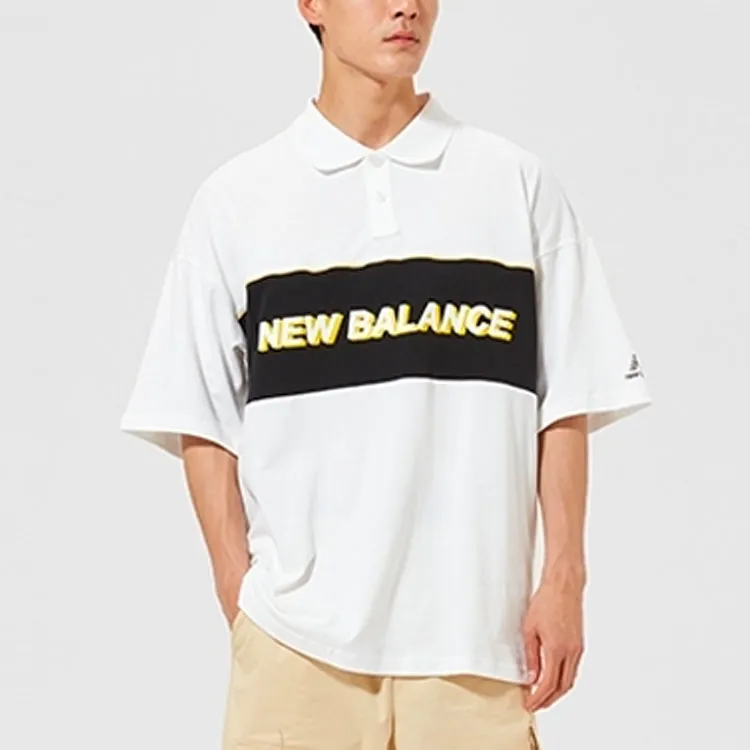 New Balance Polo Shirts Men White-3