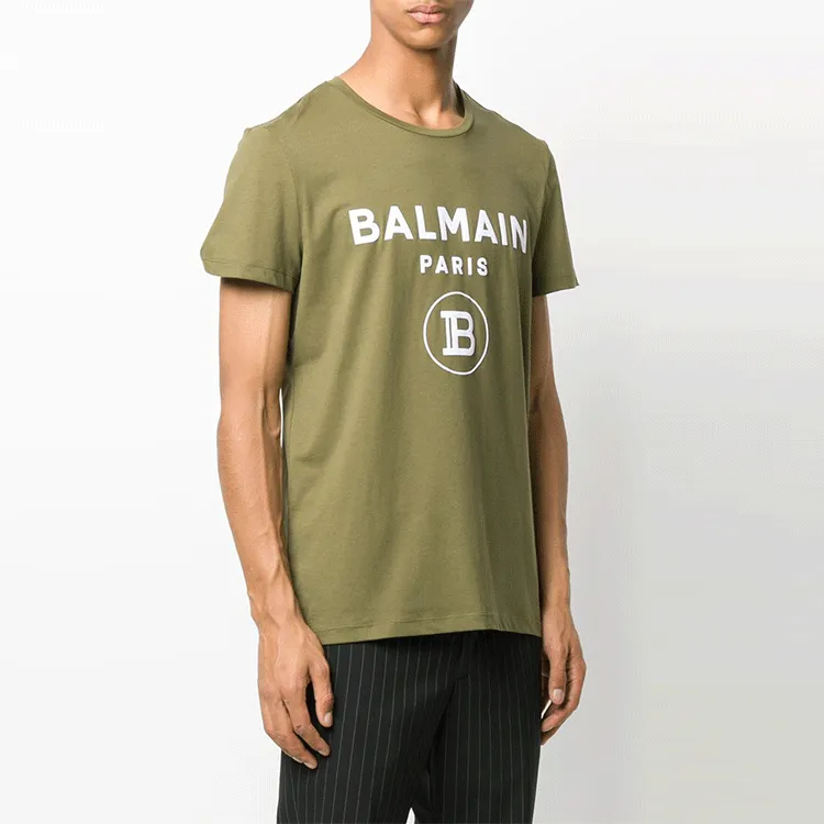BALMAIN T-Shirts Men Green-2