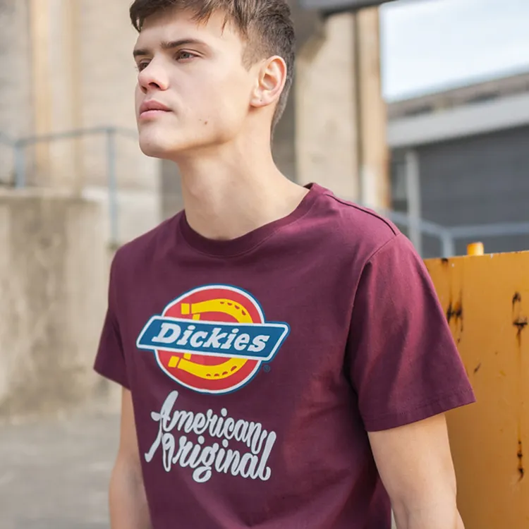 Dickies Straight T-Shirt Men's Burgundy-2