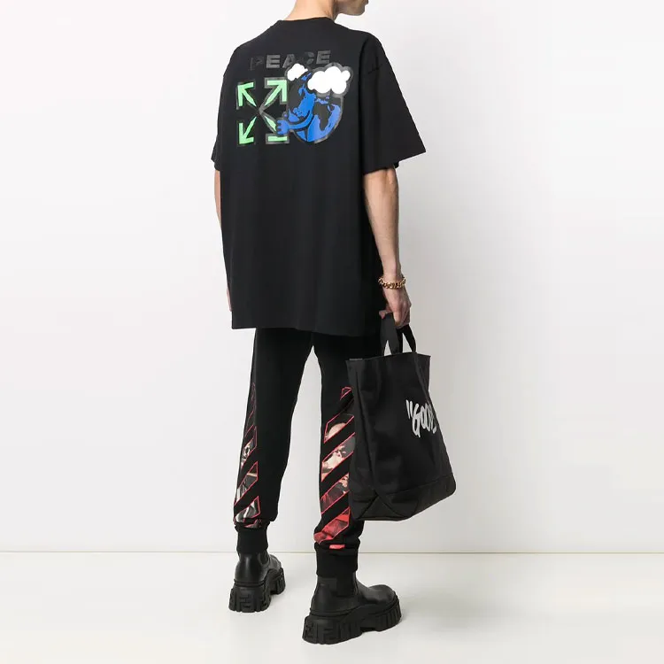 OFF WHITE SS21 T Shirt Loose Fit Men's Black-3