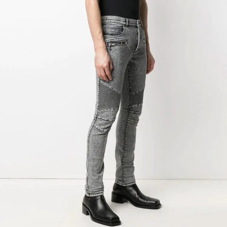 BALMAIN Jeans Men Gray-2