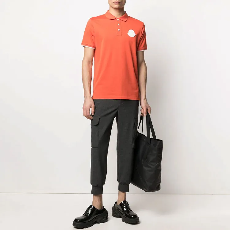 Moncler FW21 Polo Shirts Men Orange-2