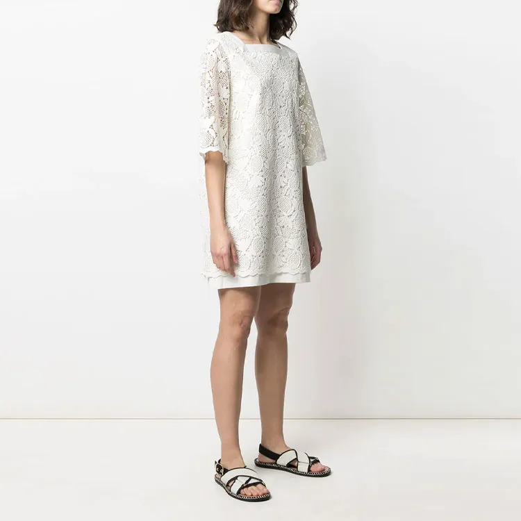 See By Chloe Long-Sleeved Dresses Women's White-3