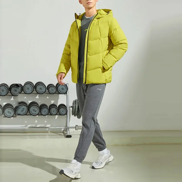 LiNing Fitness Series Down Jacket Winter Men's Green-5