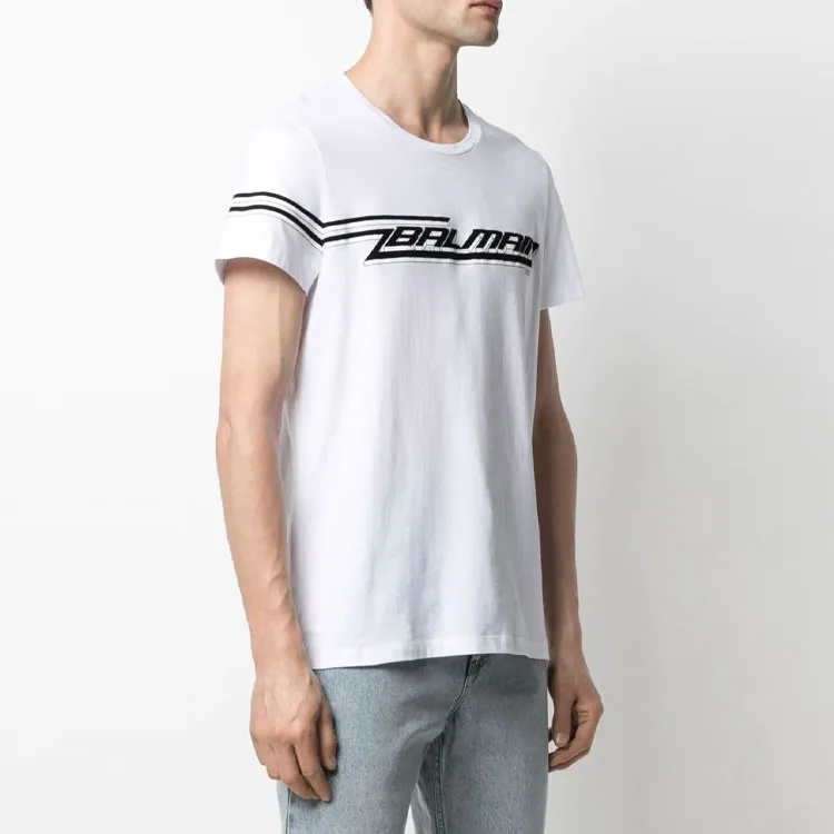 BALMAIN T Shirts Men White-2