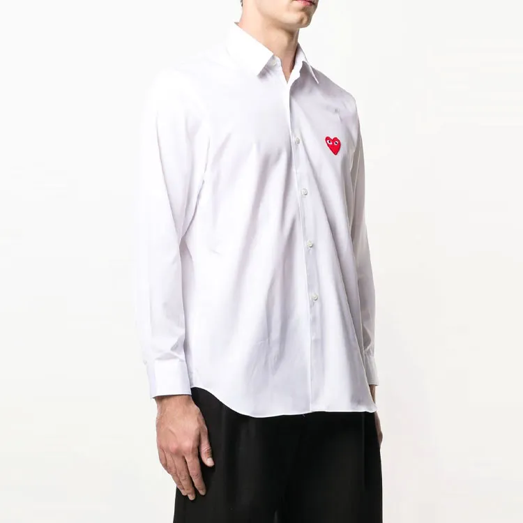 CDG Play Shirts Men White-3