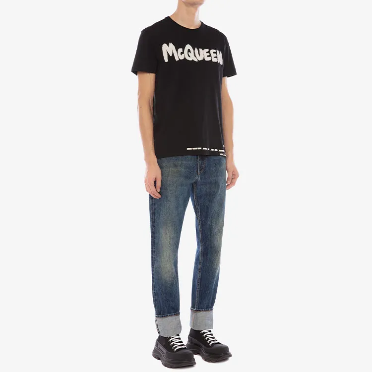 Alexander McQueen Logo Printed Crewneck T Shirt-3
