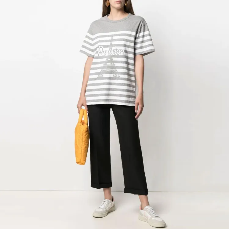 Maison Kitsune T Shirts Unisex Gray-3