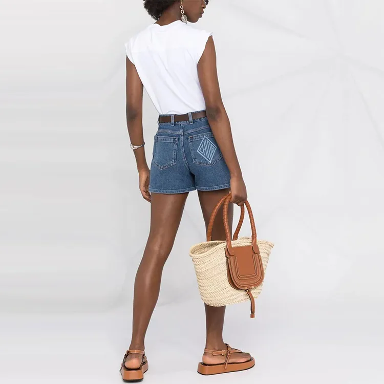 Chloe Denim Shorts Women's Blue-3