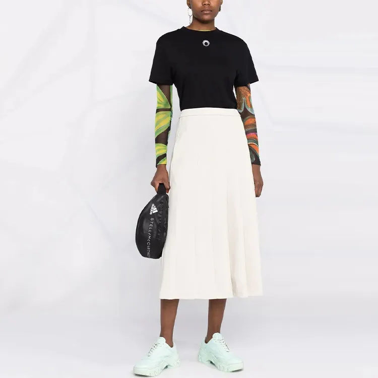 Y 3 Casual Long Skirts Women's White-1
