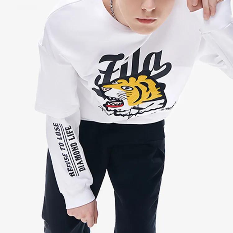 FILA FUSION BASEBALL Series Sweatshirts Men White-5