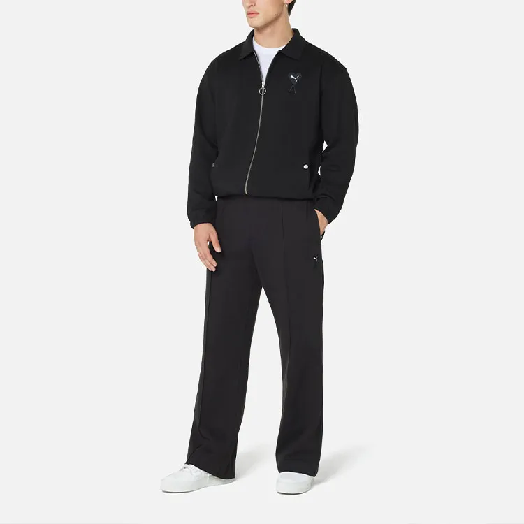 Puma X AMI Men's Logo Wide-Leg Pants Black-3