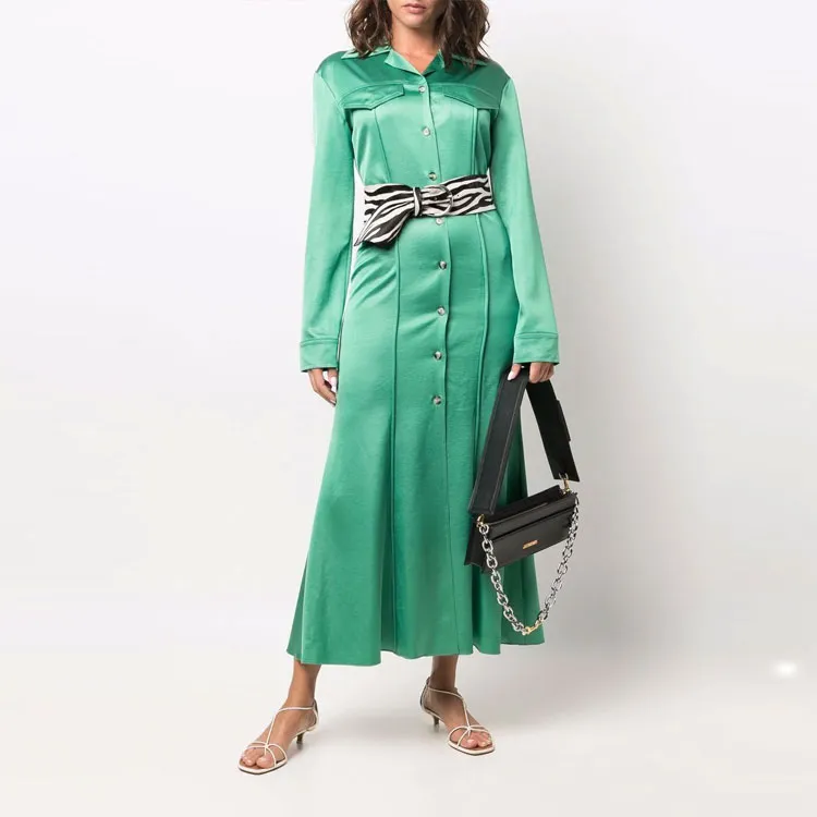 NANUSHKA Long-Sleeved Dresses Women's Green-1