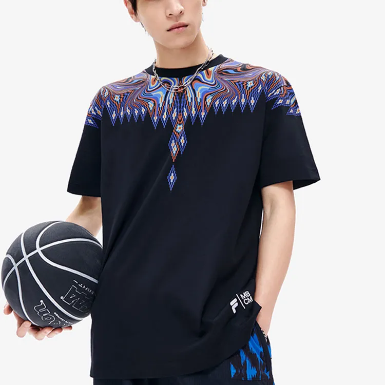 FILA FUSION x MARCELO BURLON COUNTY OF MILAN SS22 T Shirt Unisex Pitch Black-2