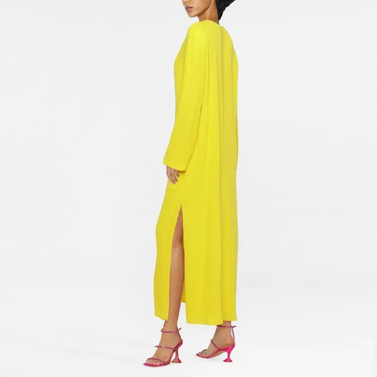 Valentino Long-Sleeved Dresses Women's Yellow-3