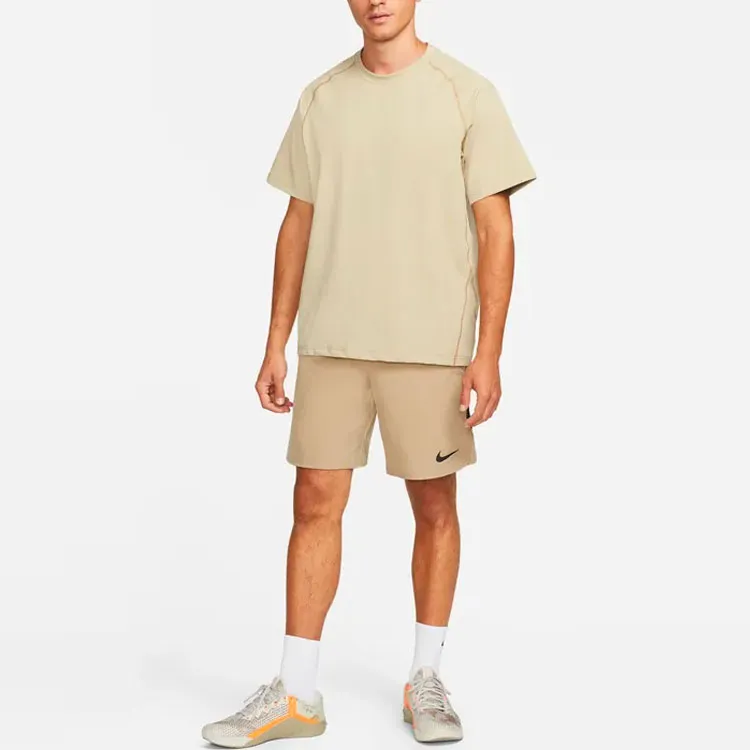 Nike T Shirts Men Khaki-2