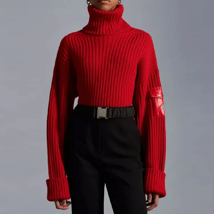 Moncler FW22 Loose Fit Sweater Women's Red-1