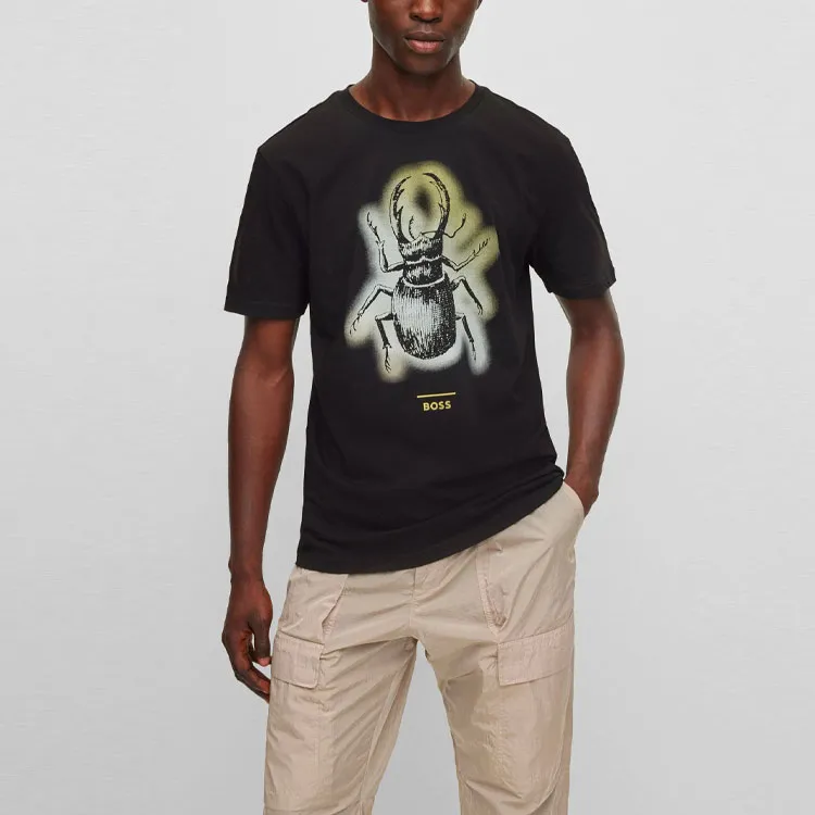 HUGO BOSS T Shirts Men Black-1