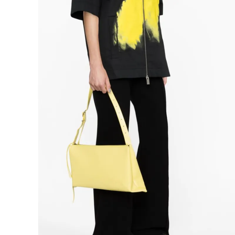 JIL SANDER Folded Edge Zipped Medium Shoulder Bag-5