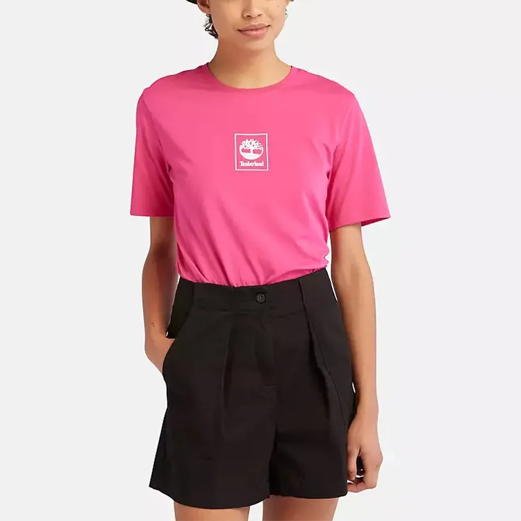 Timberland T-Shirts Women's Rose Red-3
