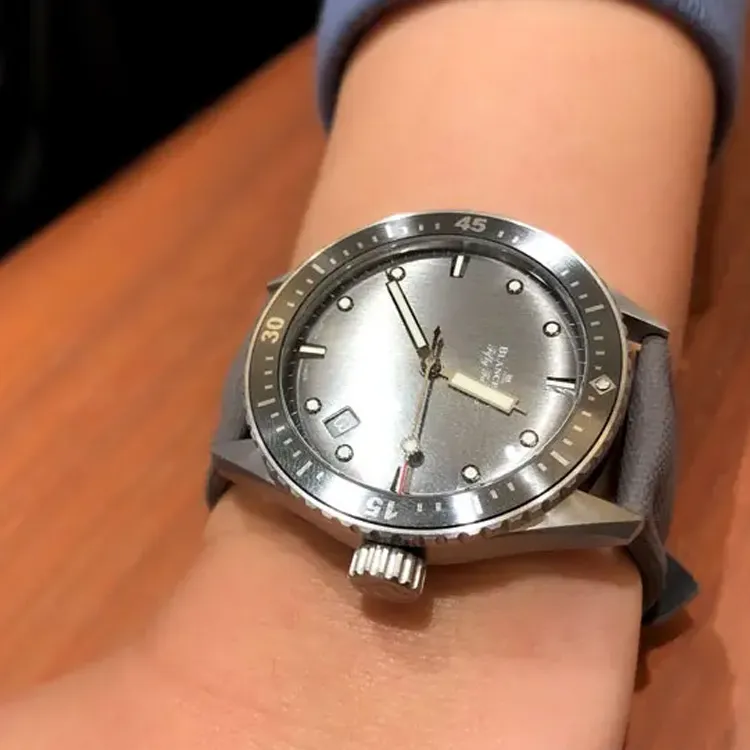 BLANCPAIN FIFTY FATHOMS Automatic Mechanical Movement Men's Watches Watch 43mm Gray Dial-4