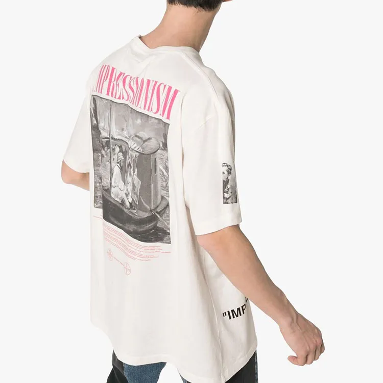 OFF WHITE Neutral Impressionism T shirt-3