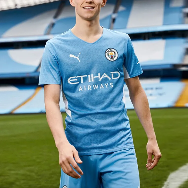 PUMA MCFC CNY Soccer Jersey Men's Blue-2