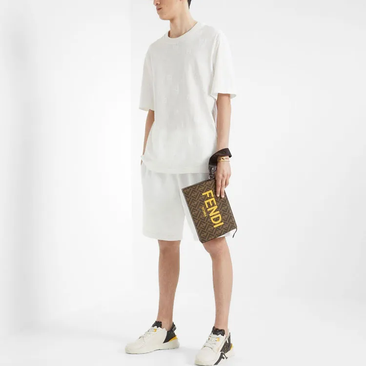 FENDI T-Shirts Men White-5