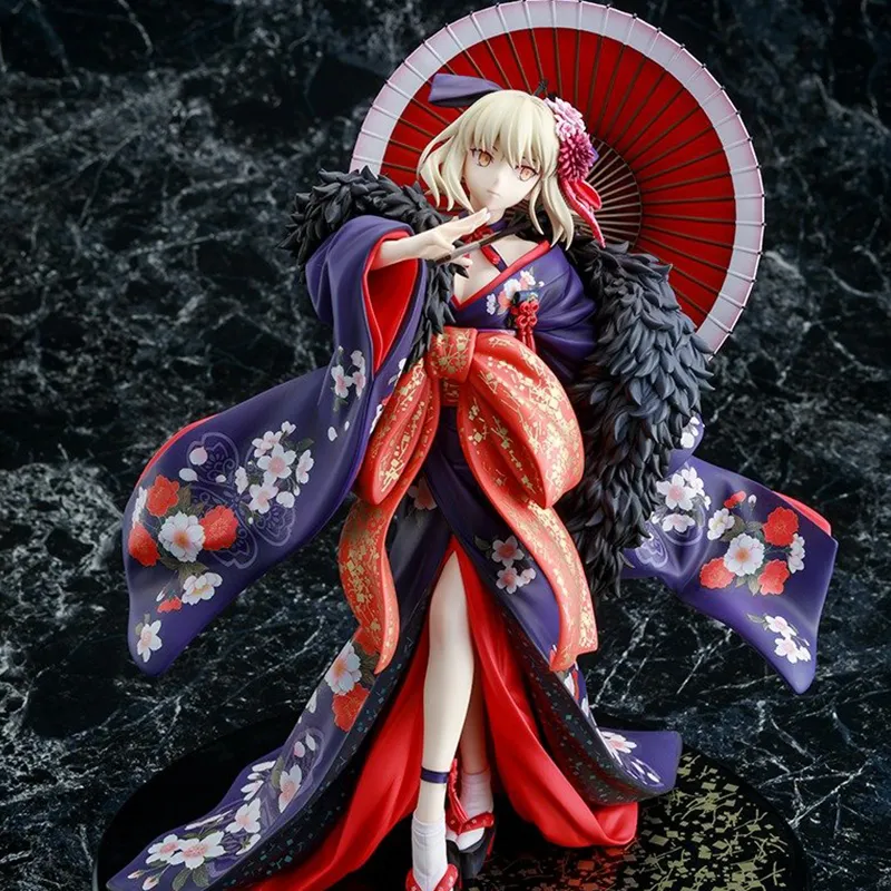 KADOKAWA Artoria Pendragon 1/7 Fgo Black Saber Altria Kimono Limited Edition Scale Figures-1