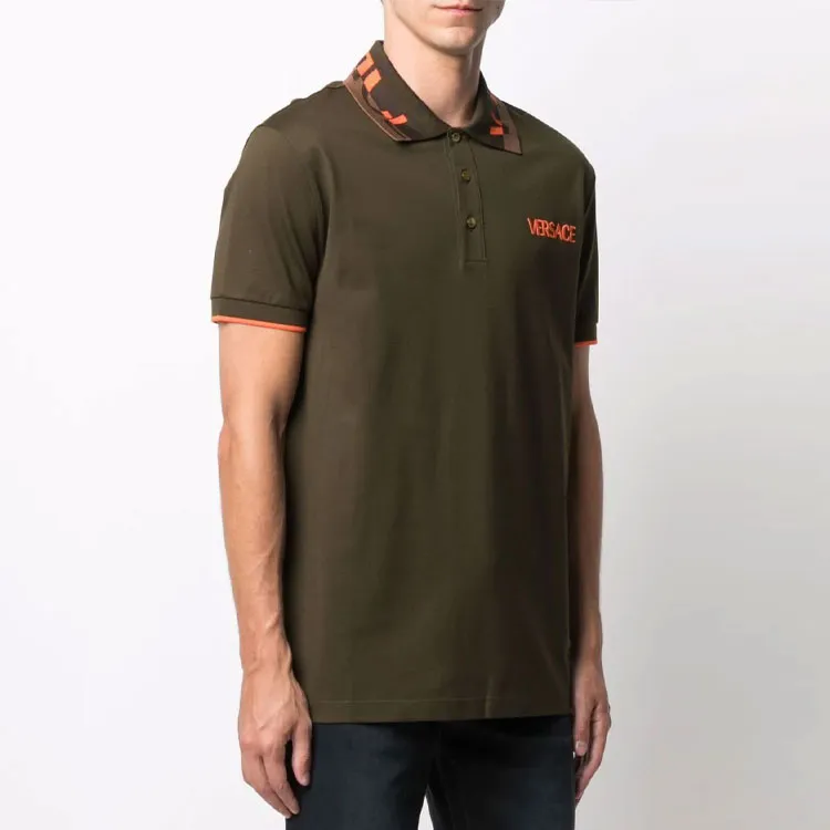 VERSACE Polo Shirts Men Green-3